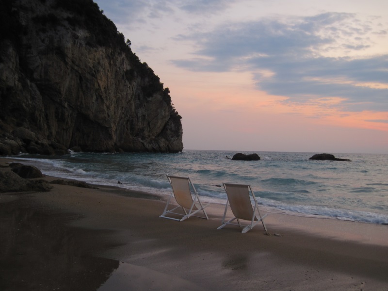 Sandy Agios Gordios Beach, one of the best organized Corfu beaches, is open to the Ionian Sea and features beautiful sunsets.