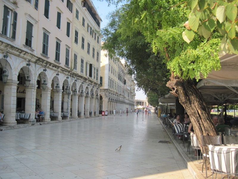 Popular bars and restaurants line Liston, the most fashionable Corfu Town spot, next to centrally-located Spianada Square.