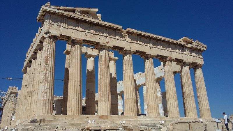 Parthenon, featuring Doric columns, is a masterpiece of ancient Greek engineering and the Athens Acropolis's top attraction.