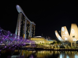 Marina Bay, encompassing the Helix Bridge, Marina Bay Sands Hotel, and ArtScience Museum, is a top Singapore attraction.