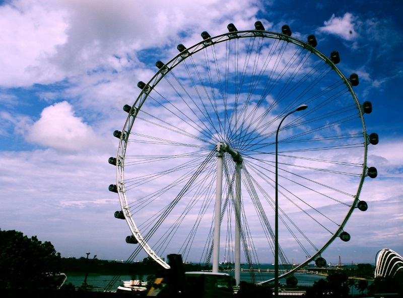 Singapore Flyer, which overlooks the city-state and its surroundings, is among the largest Ferris wheels in the world.